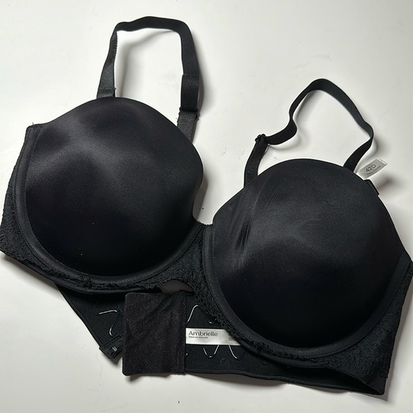 AMBRIELLE 42D MULTIWAY STRAPLESS CONTOUR UNDERWIRE WOMEN BRA #76220-3 BLACK - Picture 1 of 11